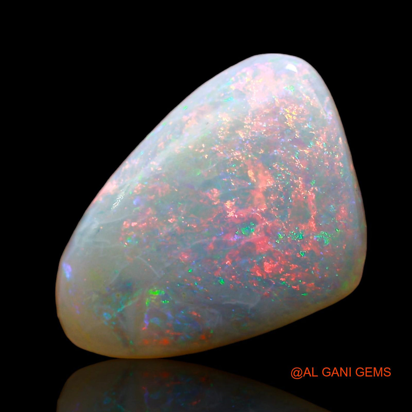 3.00 Cts Natural Australian Fire Opal Fancy Cabochon Loose Gemstone For Jewelry 14x10x3 mm AD-282