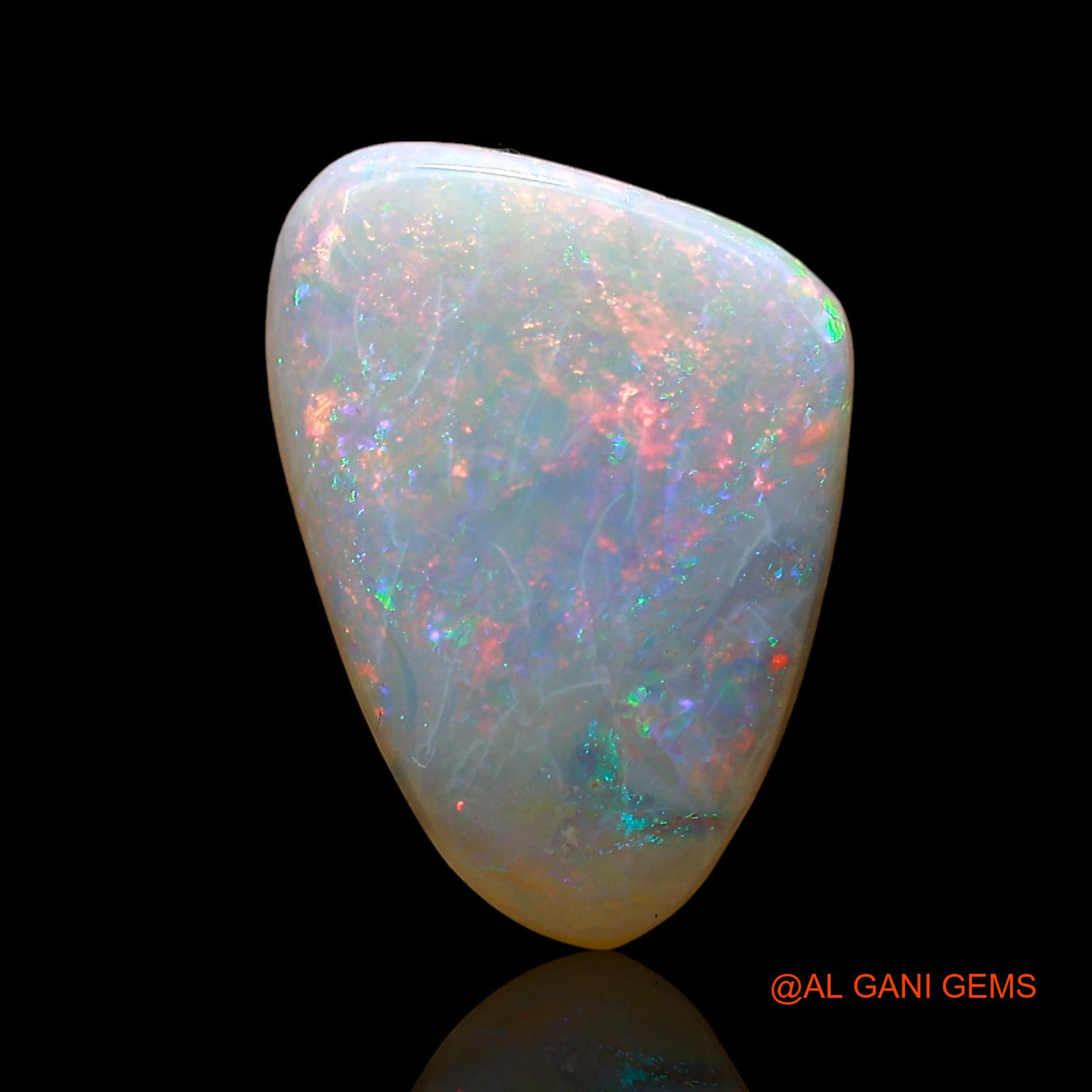 3.00 Cts Natural Australian Fire Opal Fancy Cabochon Loose Gemstone For Jewelry 14x10x3 mm AD-282