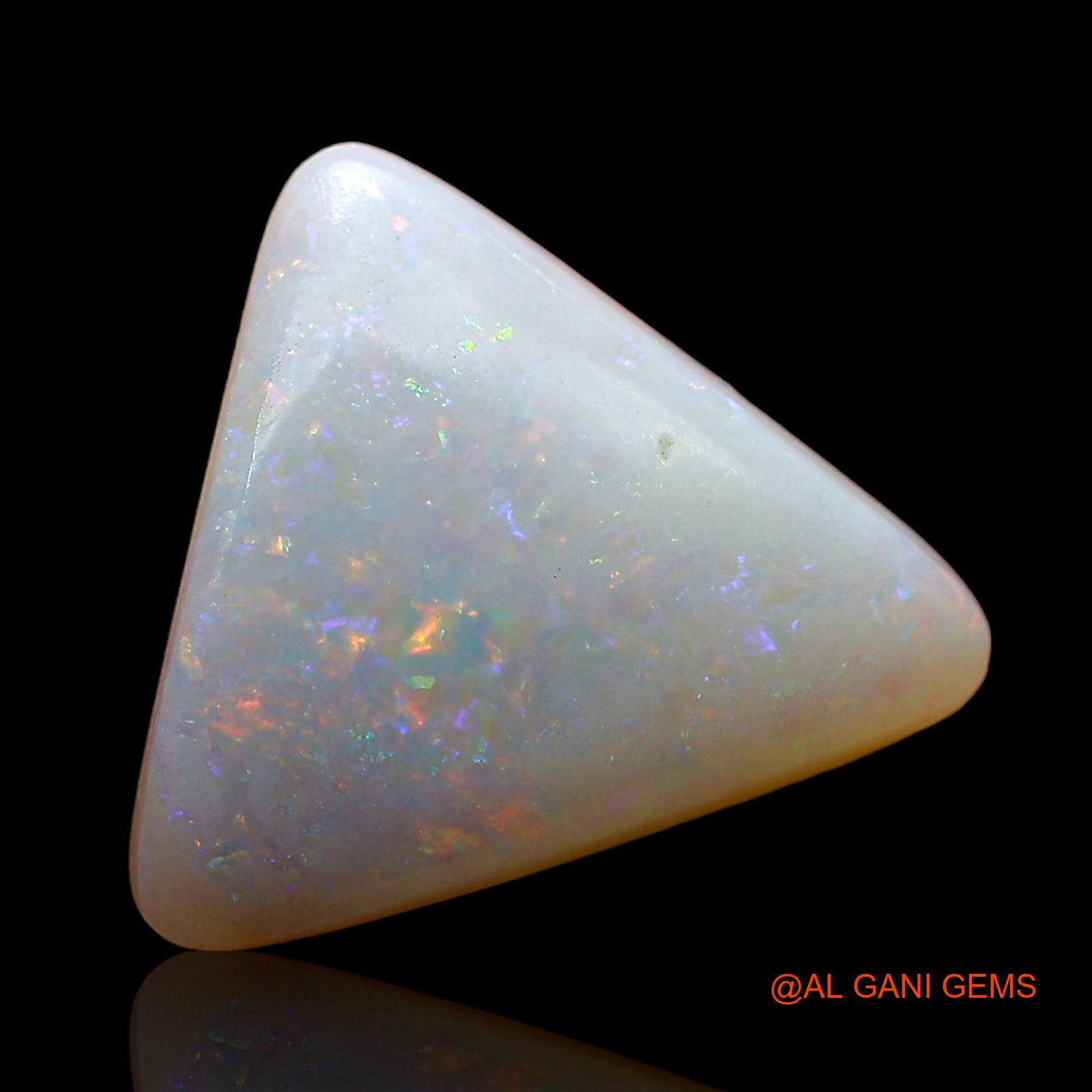 3.00 Cts Natural Australian Fire Opal Loose Gemstone Trillion Cabochon 13x11x4 mm AD-283