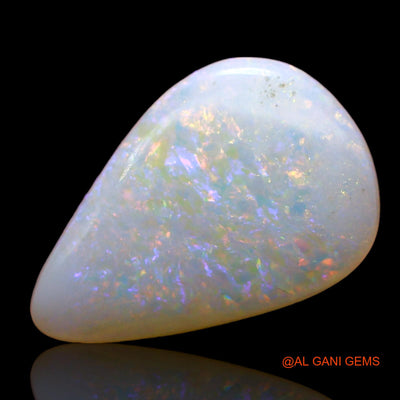 Natural Untreated Fire Opal Loose Gemstone Pear Cabochon From Australia 3.00 Cts 14x9x4 mm AD-286