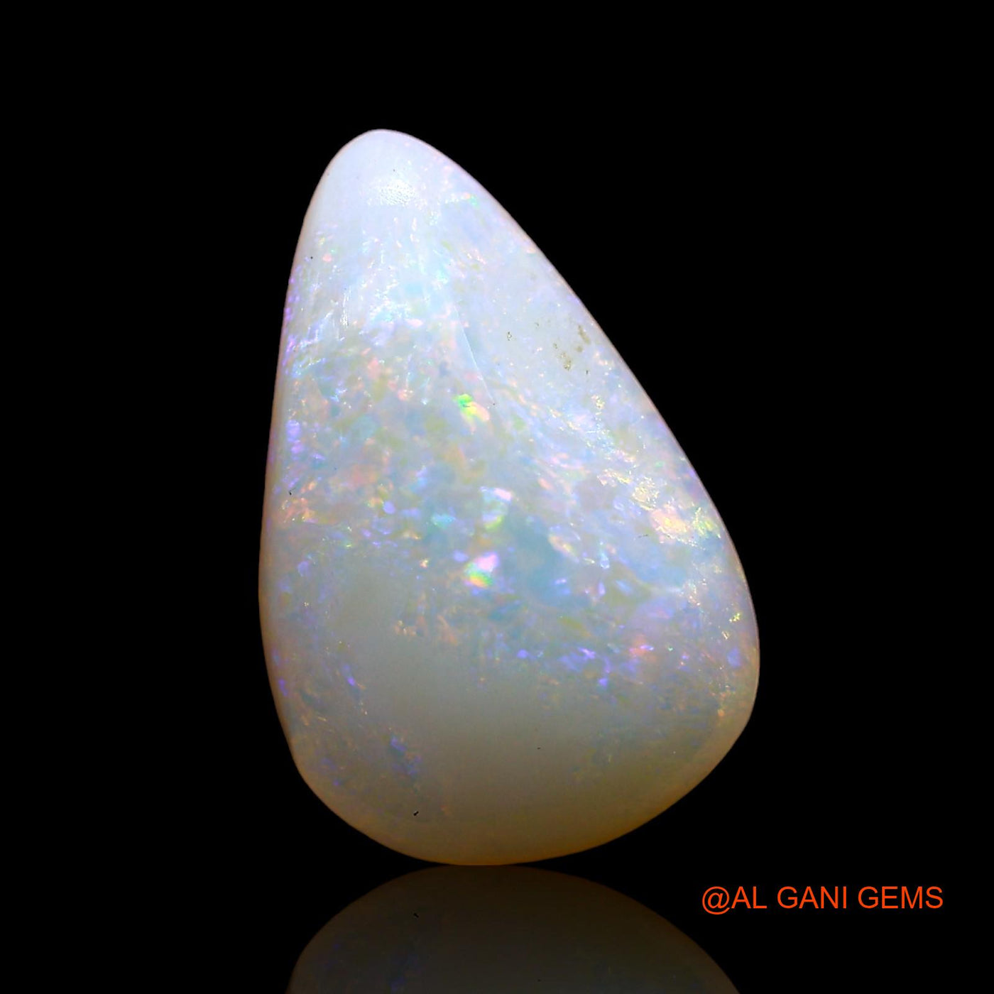 Natural Untreated Fire Opal Loose Gemstone Pear Cabochon From Australia 3.00 Cts 14x9x4 mm AD-286