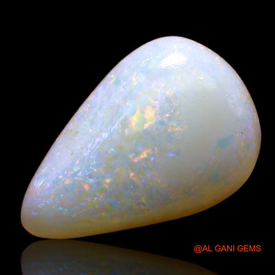 Natural Untreated Fire Opal Loose Gemstone Pear Cabochon From Australia 3.00 Cts 14x9x4 mm AD-286