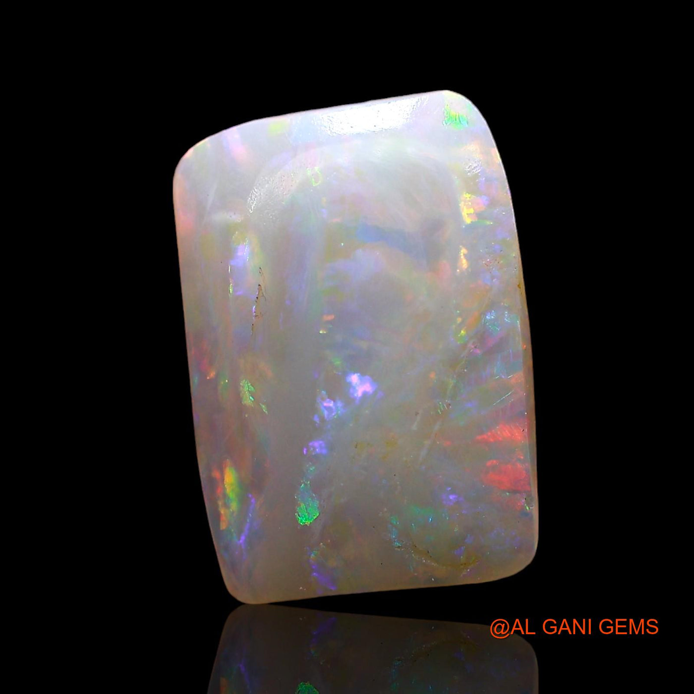 2.00 Cts Unheated Australian Fire Opal Loose Gemstone Square Cabochon Natural 12x9x3 mm AD-289
