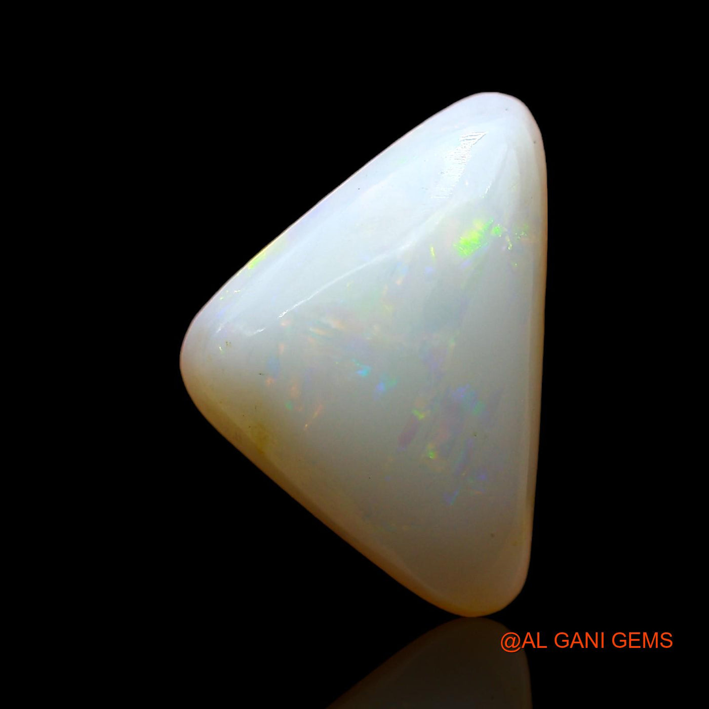Natural Untreated Fire Opal Loose Gemstone Trillion Cabochon From Australia 4.00 Cts 14x9x5 mm AD-291
