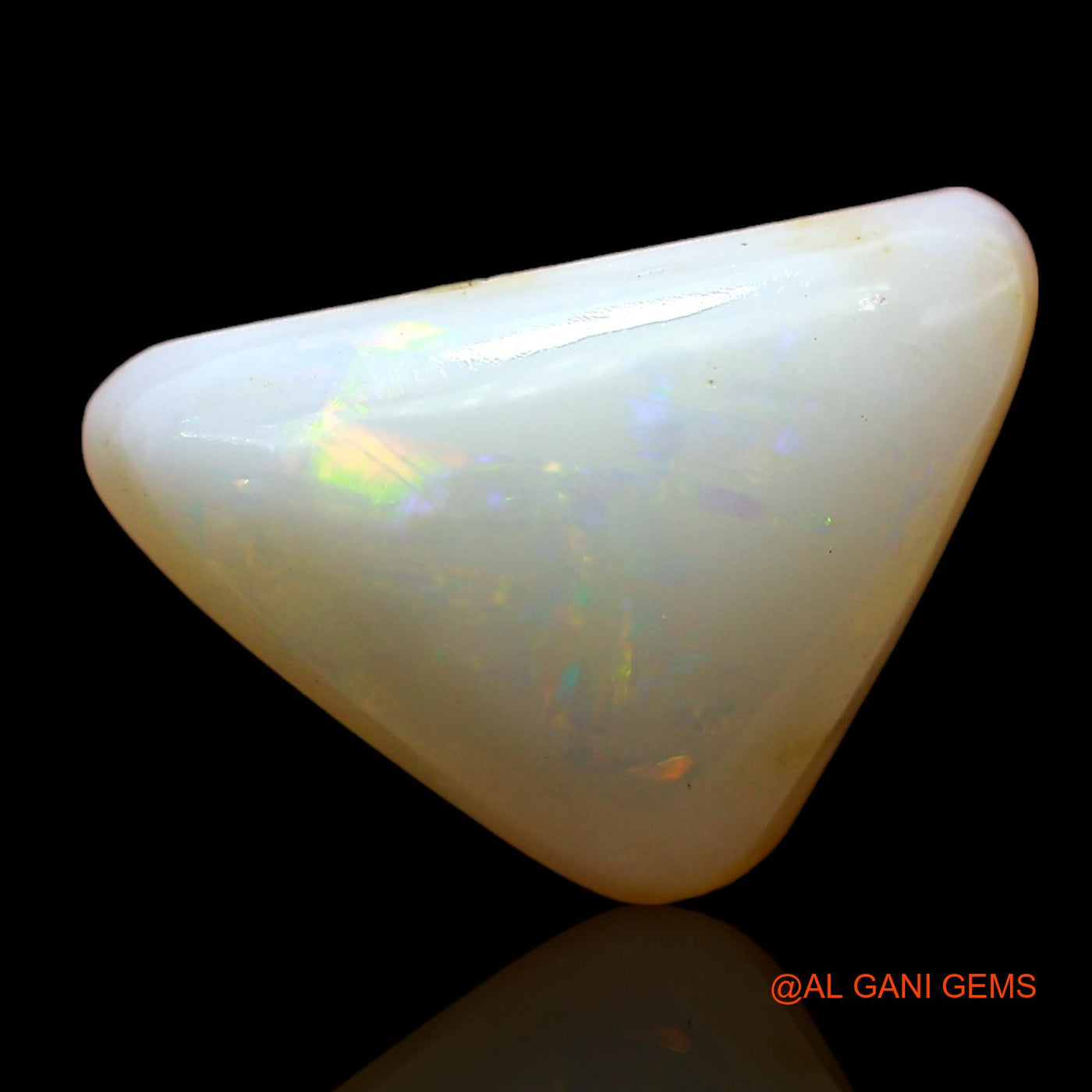 Natural Untreated Fire Opal Loose Gemstone Trillion Cabochon From Australia 4.00 Cts 14x9x5 mm AD-291