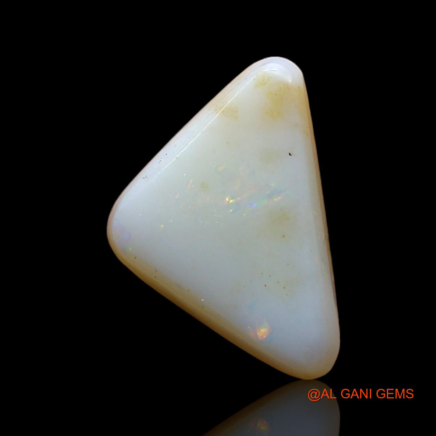 Natural Untreated Fire Opal Loose Gemstone Trillion Cabochon From Australia 4.00 Cts 14x9x5 mm AD-291