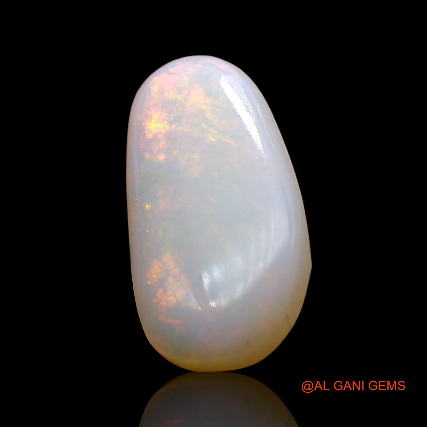 Natural Fire Opal Gemstone 3.00 Cts Loose Oval Cabochon From Australia 15x8x4 mm AD-297