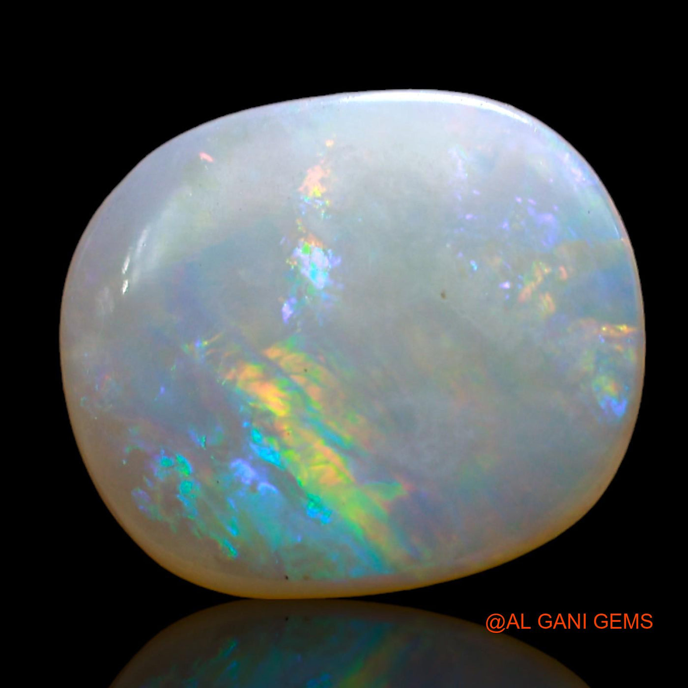 3.00 Cts Unheated Australian Fire Opal Loose Gemstone Oval Cabochon Natural 14x12x3 mm AD-29