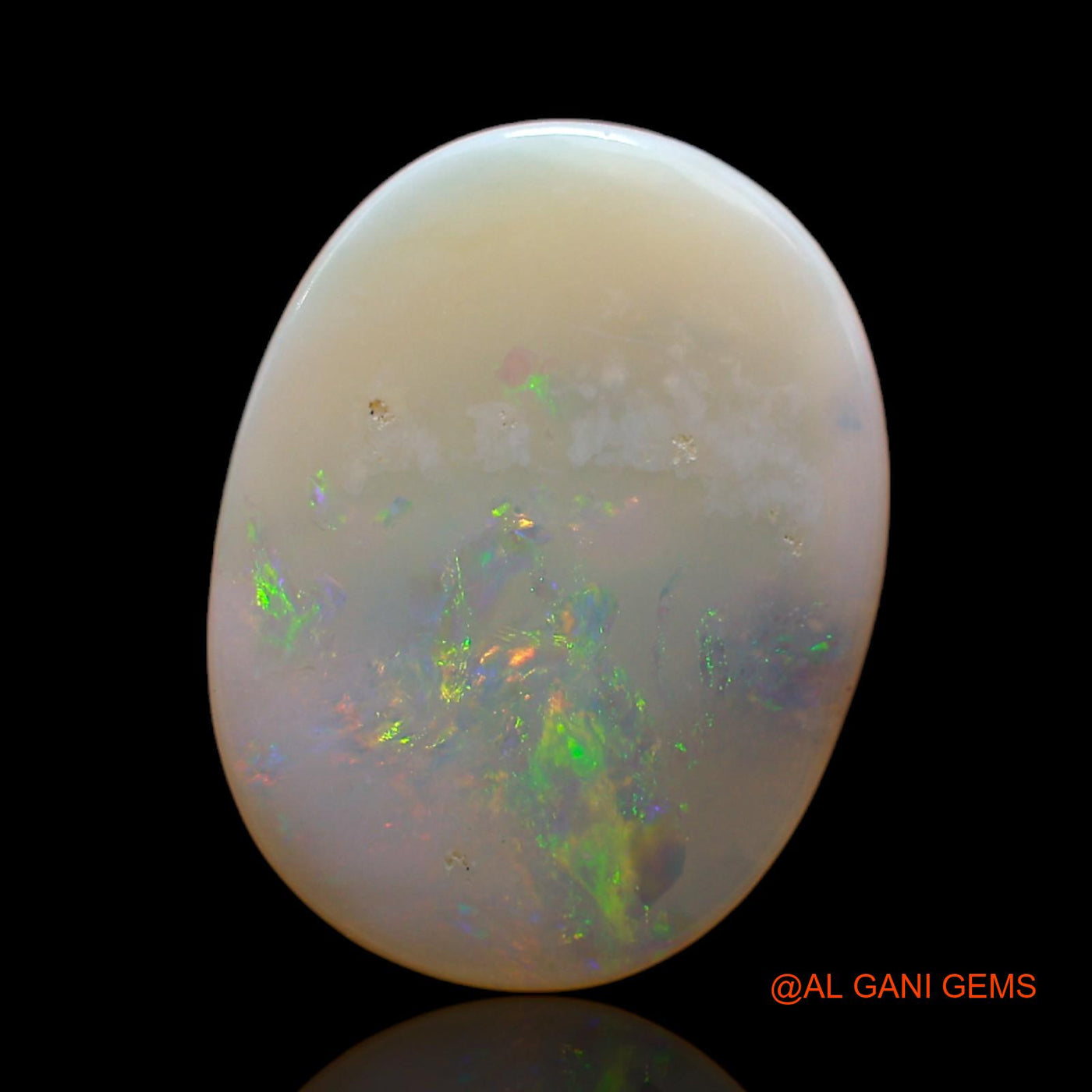 4.00 Cts Unheated Australian Fire Opal Loose Gemstone Oval Cabochon Natural 19x14x2 mm AD-2