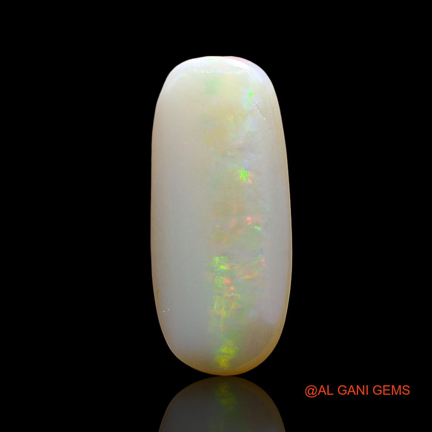 Natural Fire Opal Gemstone 3.00 Cts Loose Oval Cabochon From Australia 16x7x3 mm AD-306