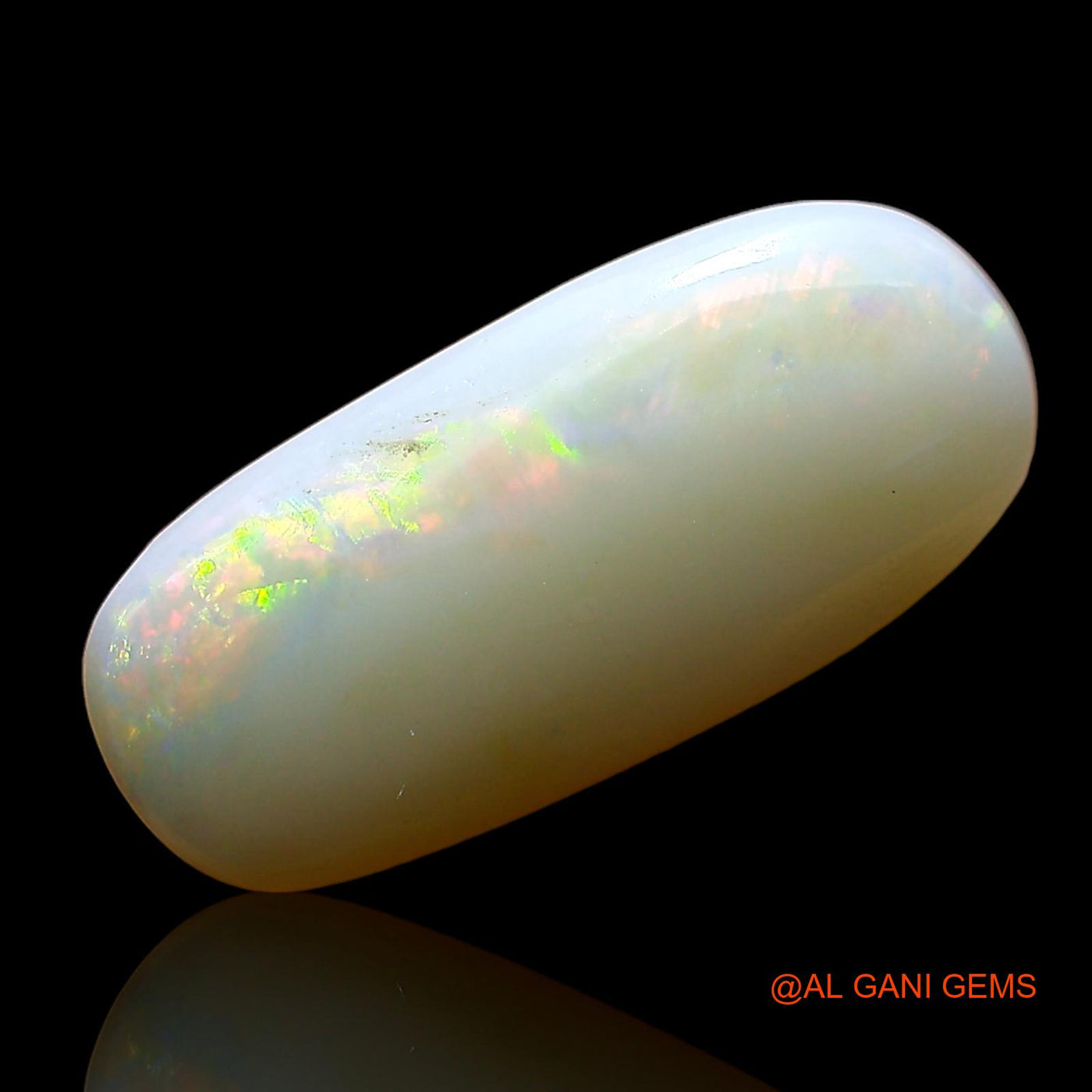 Natural Fire Opal Gemstone 3.00 Cts Loose Oval Cabochon From Australia 16x7x3 mm AD-306