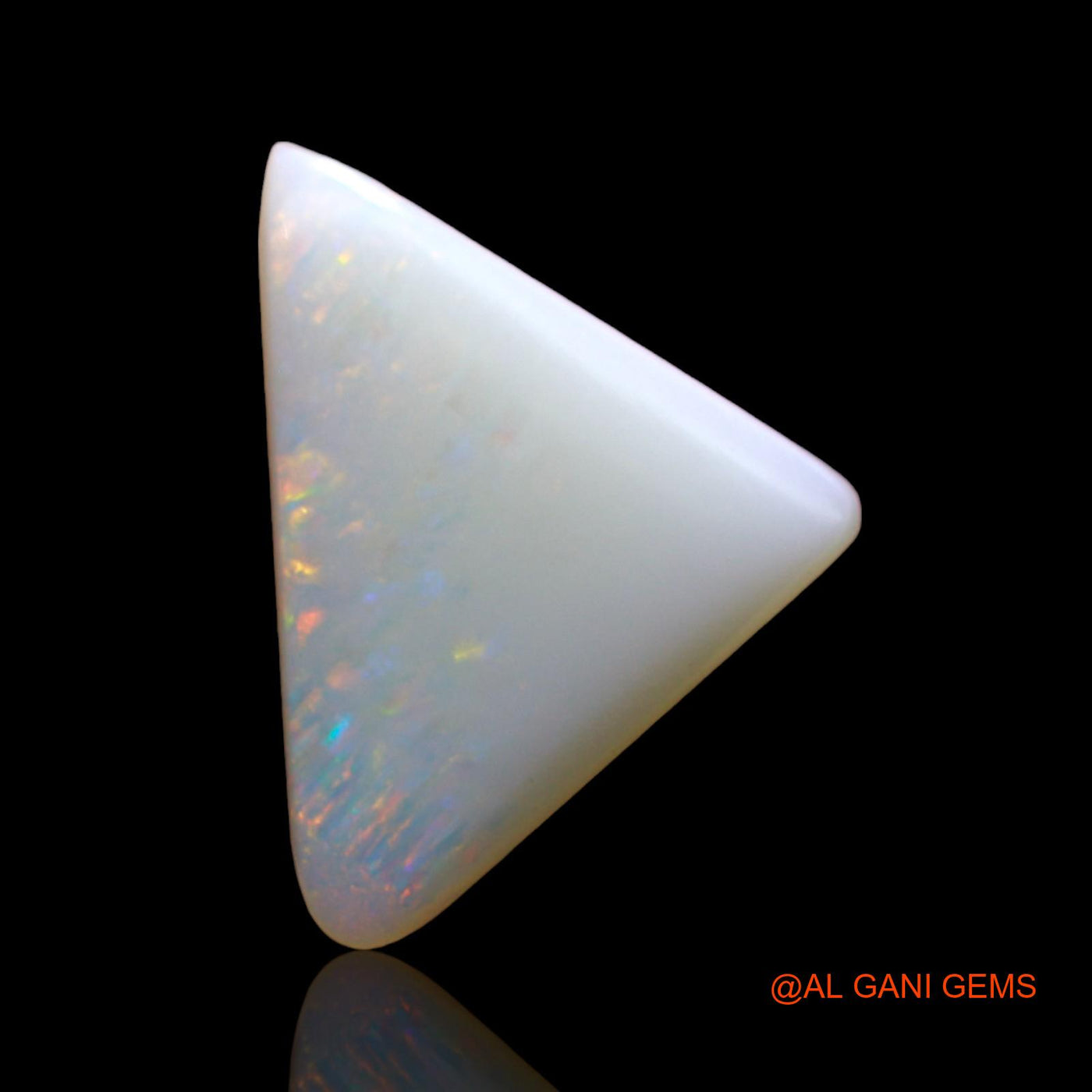 1.00 Cts Natural Australian Fire Opal Loose Gemstone Trillion Cabochon 14x10x2 mm AD-316