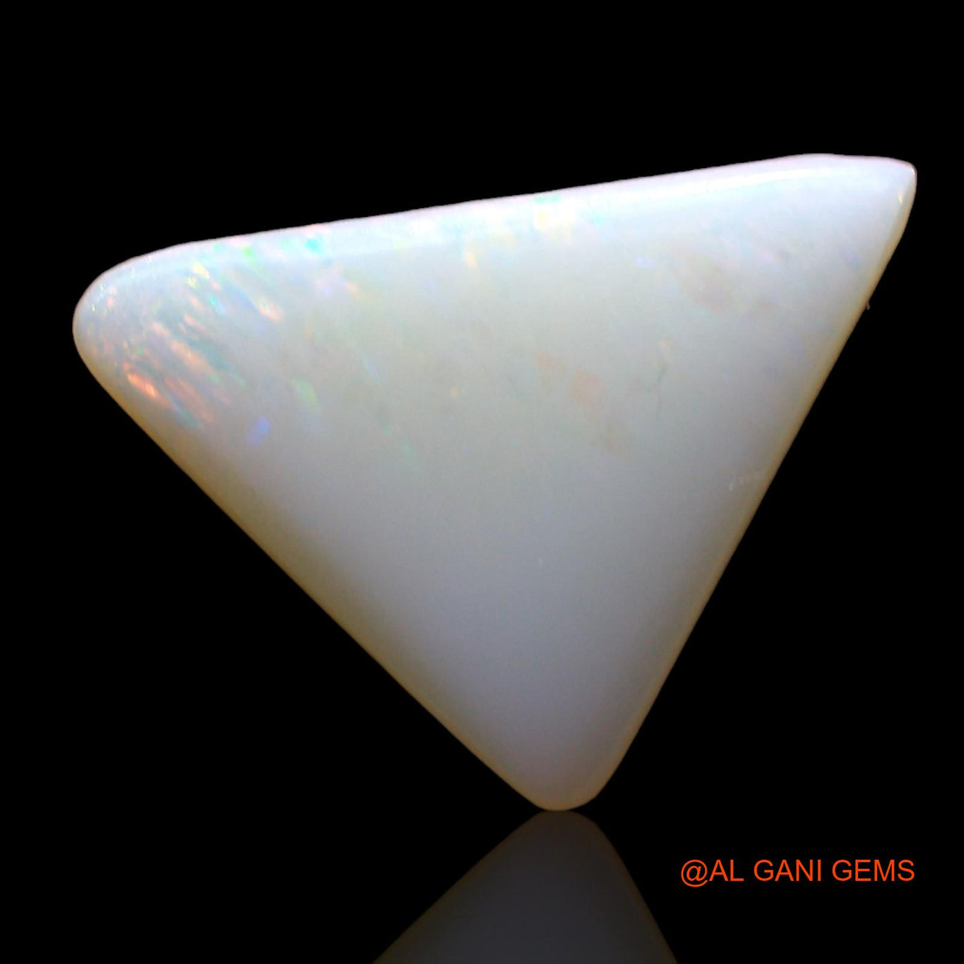1.00 Cts Natural Australian Fire Opal Loose Gemstone Trillion Cabochon 14x10x2 mm AD-316
