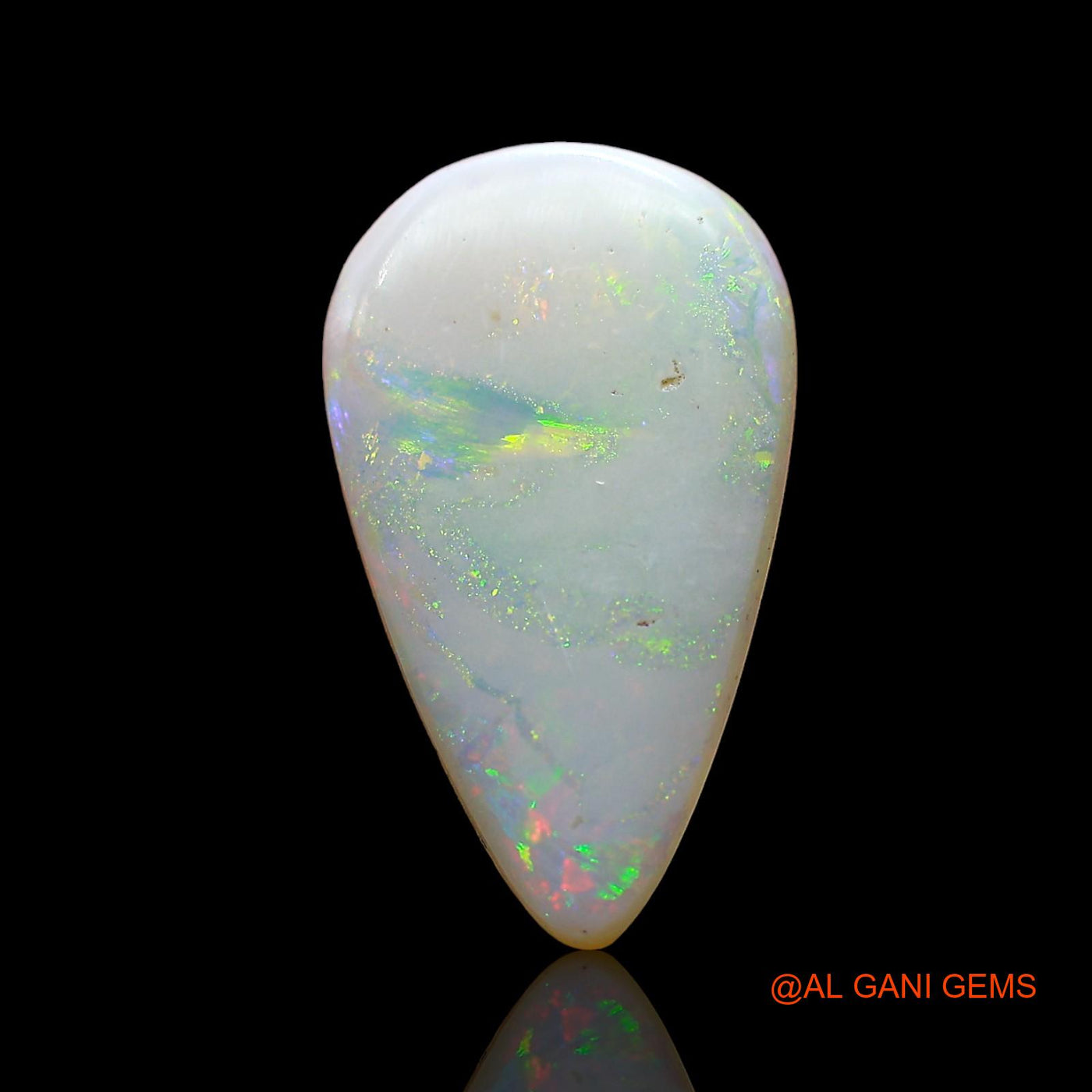 Natural Fire Opal Gemstone 1.00 Cts Loose Pear Cabochon From Australia 14x9x1 mm AD-321