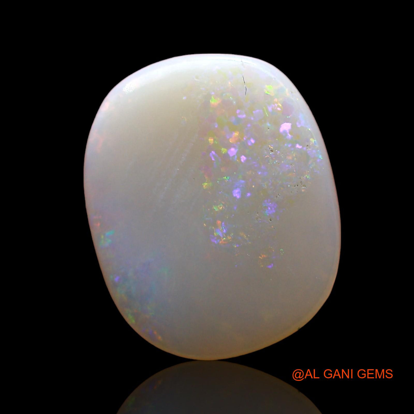 Natural Fire Opal Gemstone 2.00 Cts Loose Oval Cabochon From Australia 13x11x2 mm AD-322