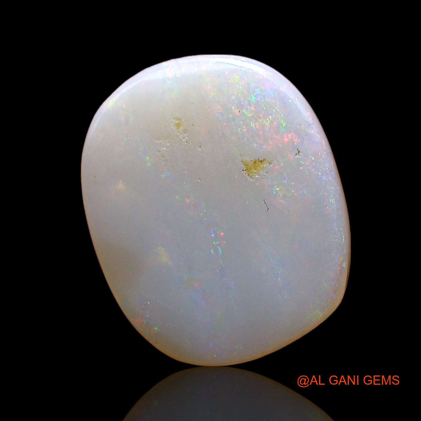 Natural Fire Opal Gemstone 2.00 Cts Loose Oval Cabochon From Australia 13x11x2 mm AD-322