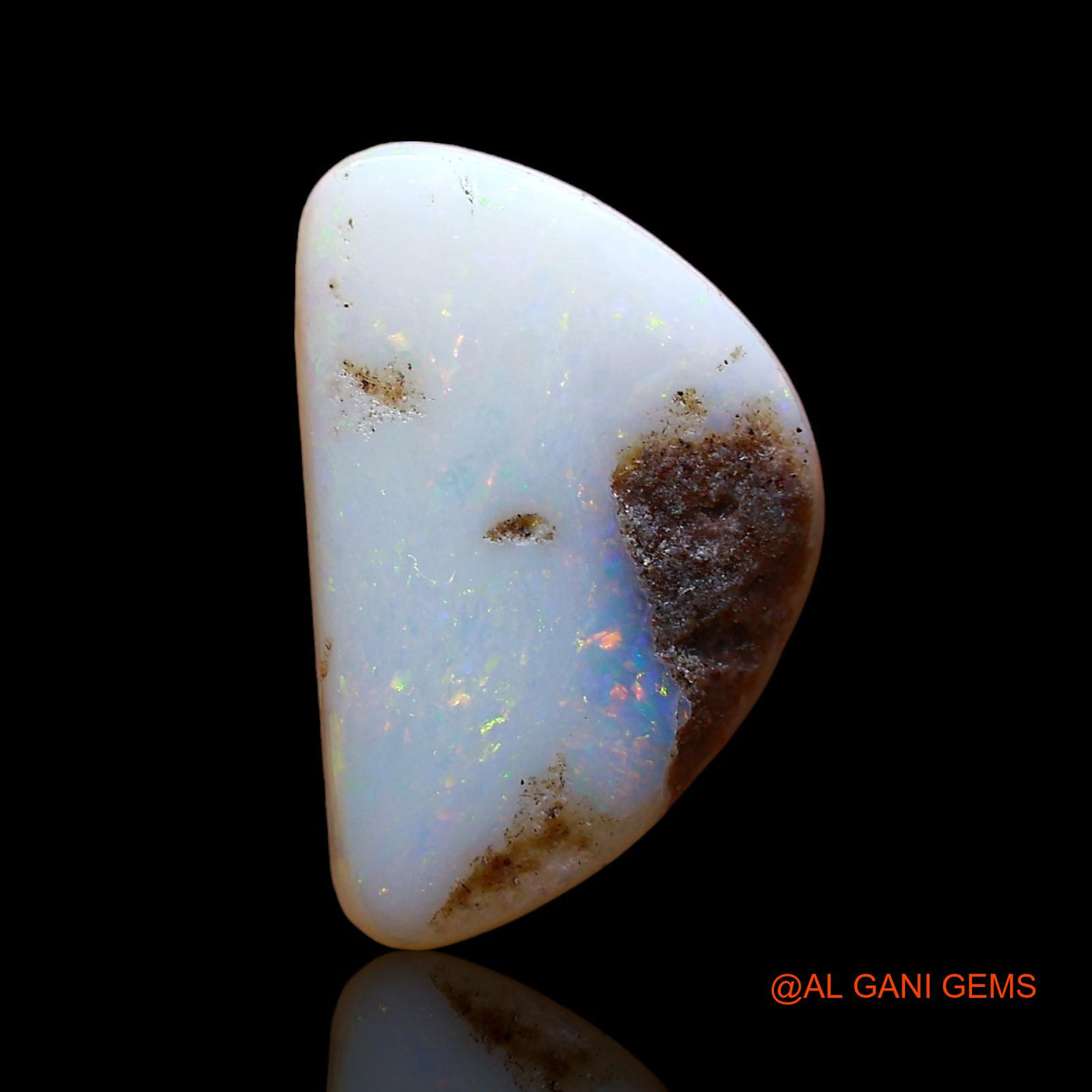 Natural Untreated Fire Opal Loose Gemstone Fancy Cabochon From Australia 2.00 Cts 13x9x2 mm AD-323