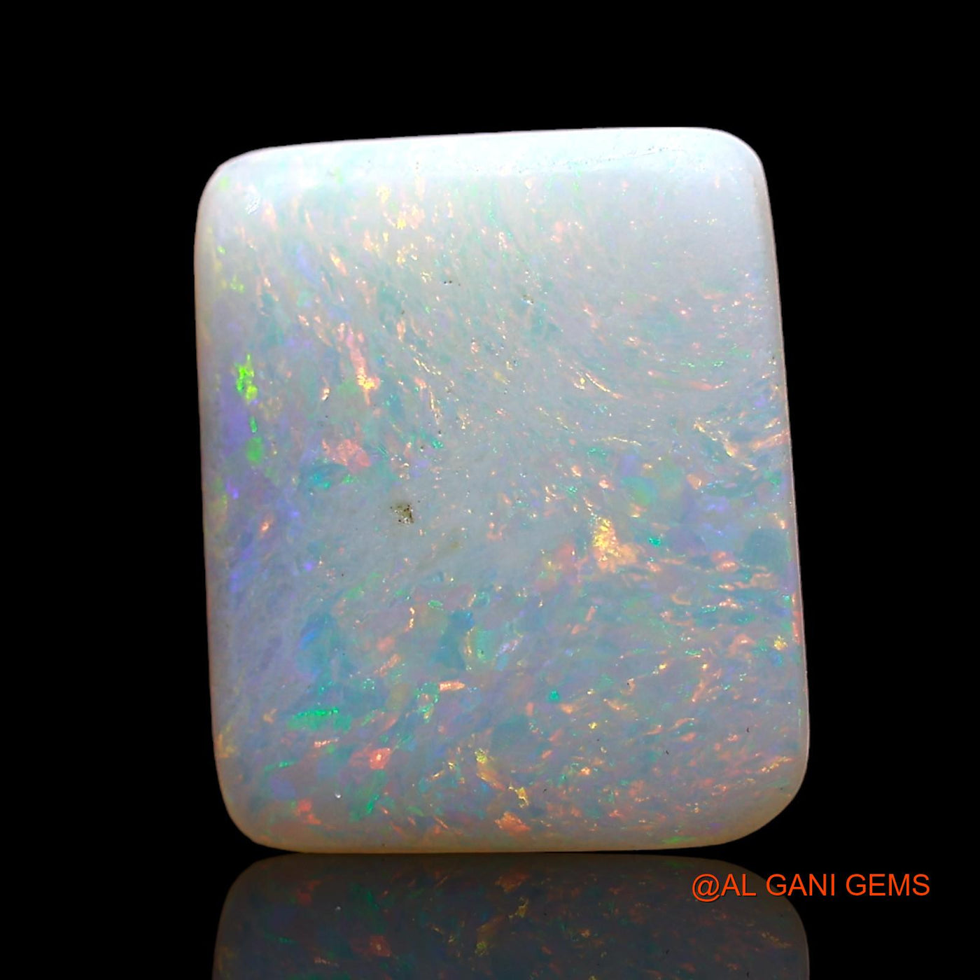 2.00 Cts Natural Australian Fire Opal Square Cabochon Loose Gemstone For Jewelry 11x9x2 mm AD-325