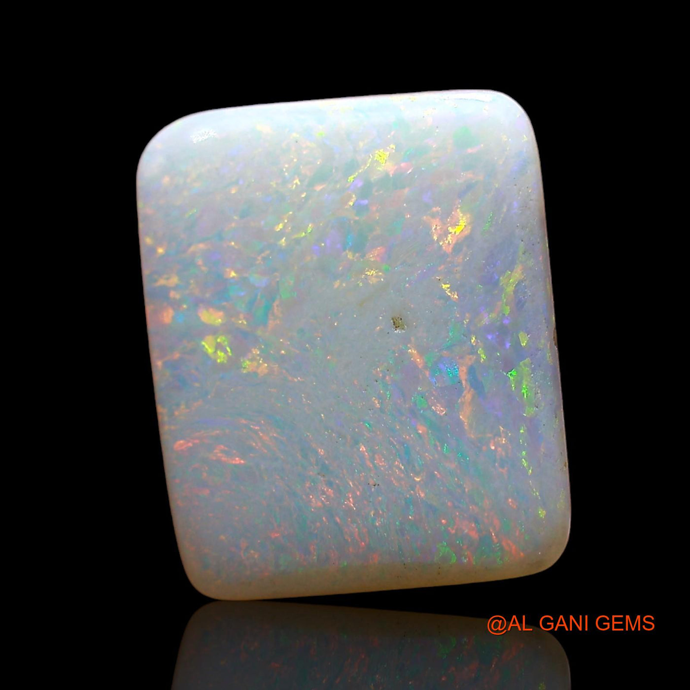 2.00 Cts Natural Australian Fire Opal Square Cabochon Loose Gemstone For Jewelry 11x9x2 mm AD-325