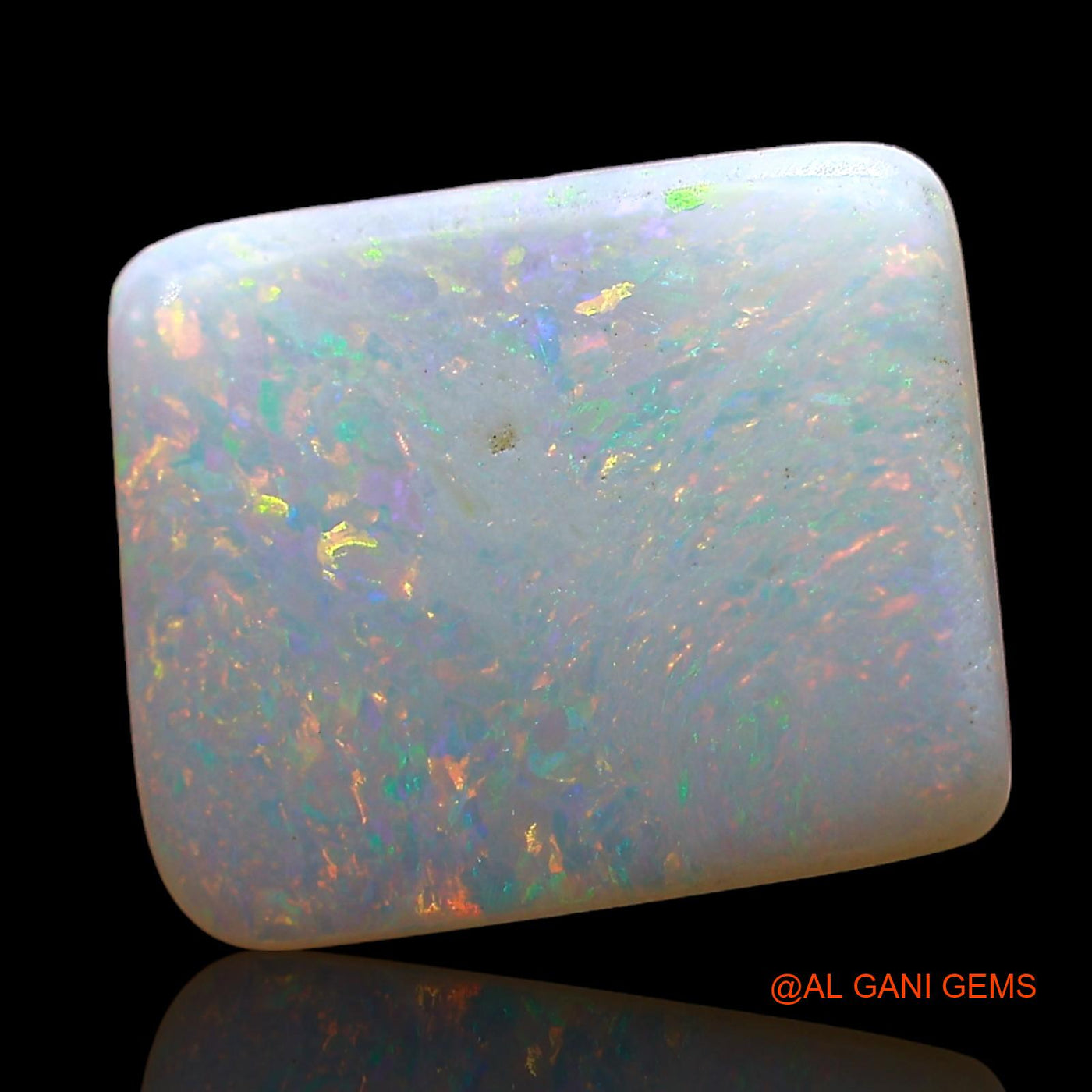 2.00 Cts Natural Australian Fire Opal Square Cabochon Loose Gemstone For Jewelry 11x9x2 mm AD-325