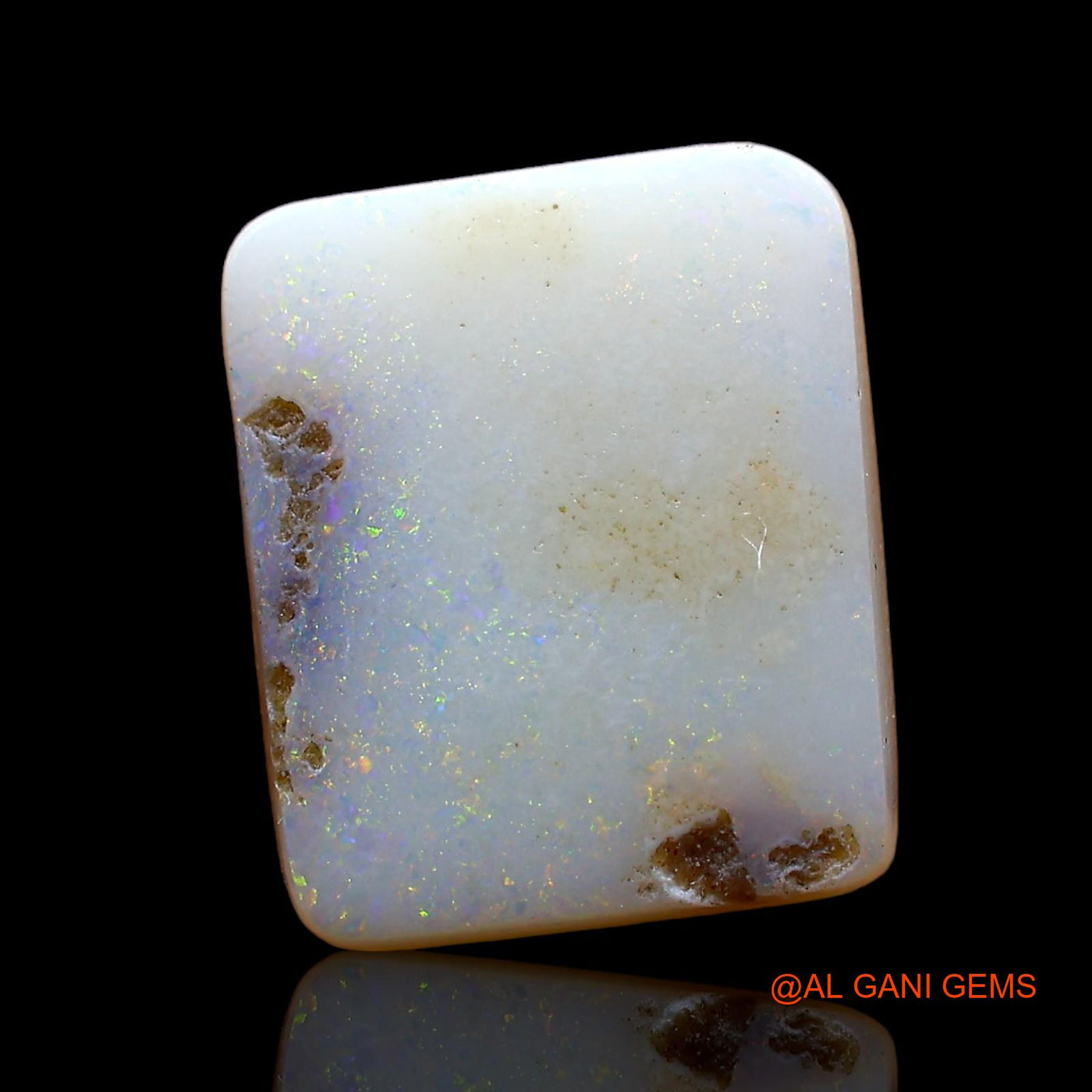 2.00 Cts Natural Australian Fire Opal Square Cabochon Loose Gemstone For Jewelry 11x9x2 mm AD-325