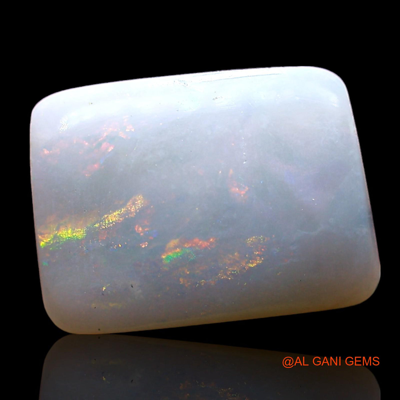3.00 Cts Natural Australian Fire Opal Loose Gemstone Square Cabochon 12x8x3 mm AD-332
