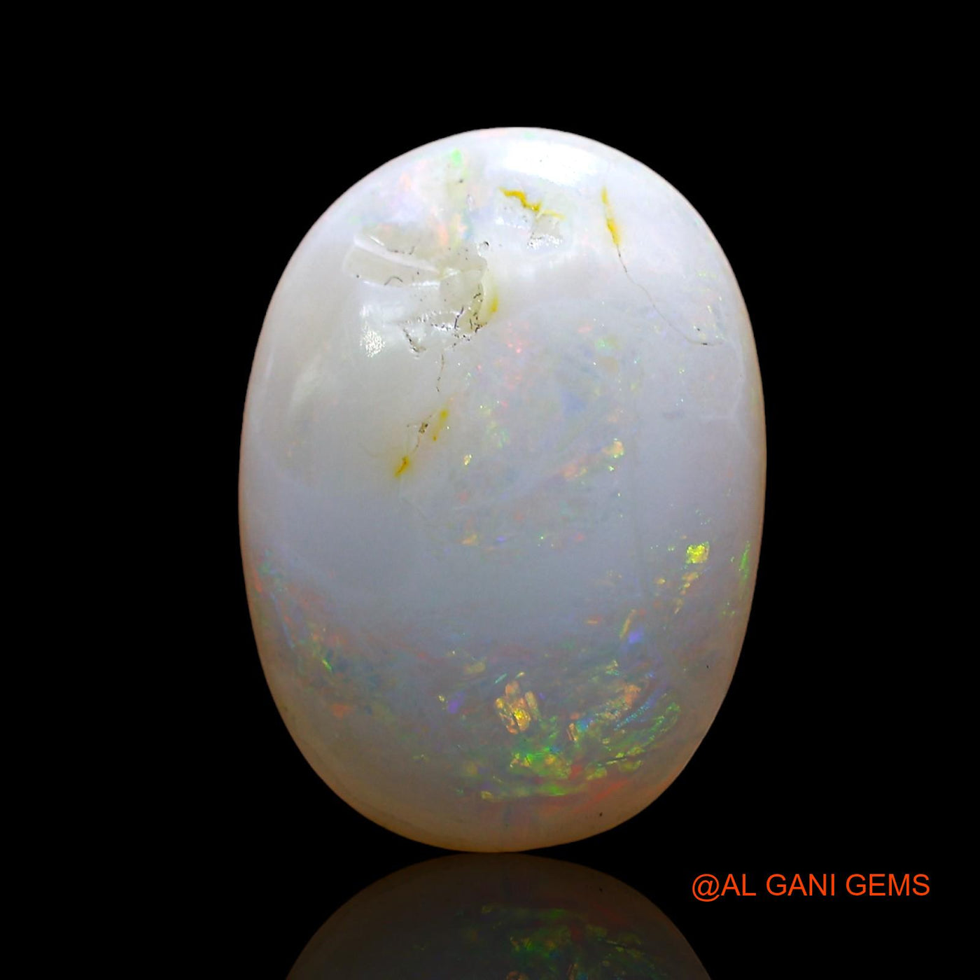 Natural Untreated Fire Opal Loose Gemstone Oval Cabochon From Australia 2.00 Cts 13x10x3 mm AD-334