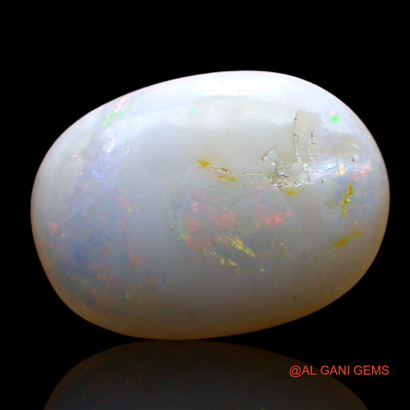Natural Untreated Fire Opal Loose Gemstone Oval Cabochon From Australia 2.00 Cts 13x10x3 mm AD-334