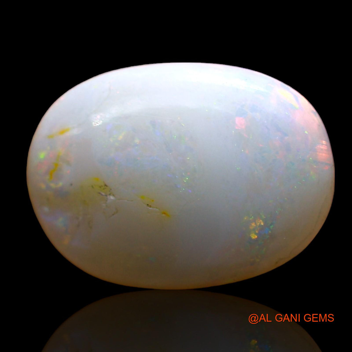 Natural Untreated Fire Opal Loose Gemstone Oval Cabochon From Australia 2.00 Cts 13x10x3 mm AD-334