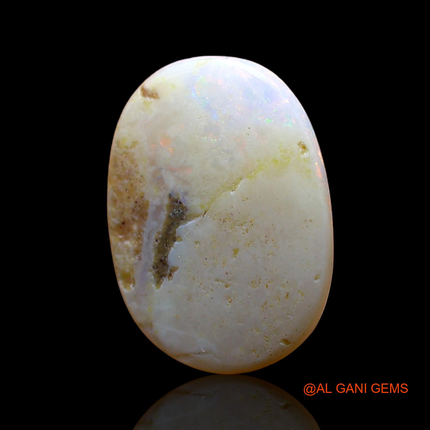 Natural Untreated Fire Opal Loose Gemstone Oval Cabochon From Australia 2.00 Cts 13x10x3 mm AD-334