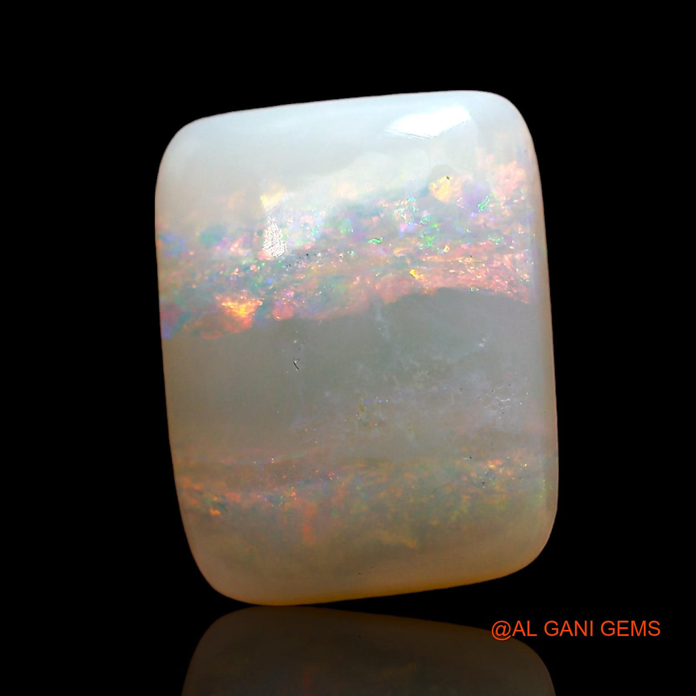 3.00 Cts Natural Australian Fire Opal Loose Gemstone Square Cabochon 11x9x4 mm AD-335