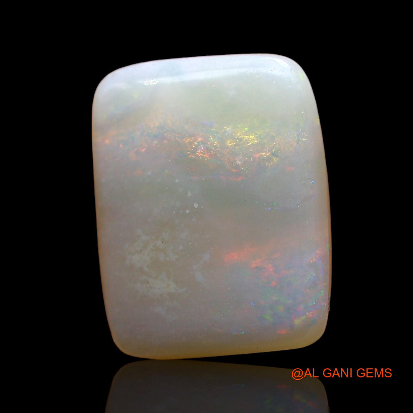 3.00 Cts Natural Australian Fire Opal Loose Gemstone Square Cabochon 11x9x4 mm AD-335