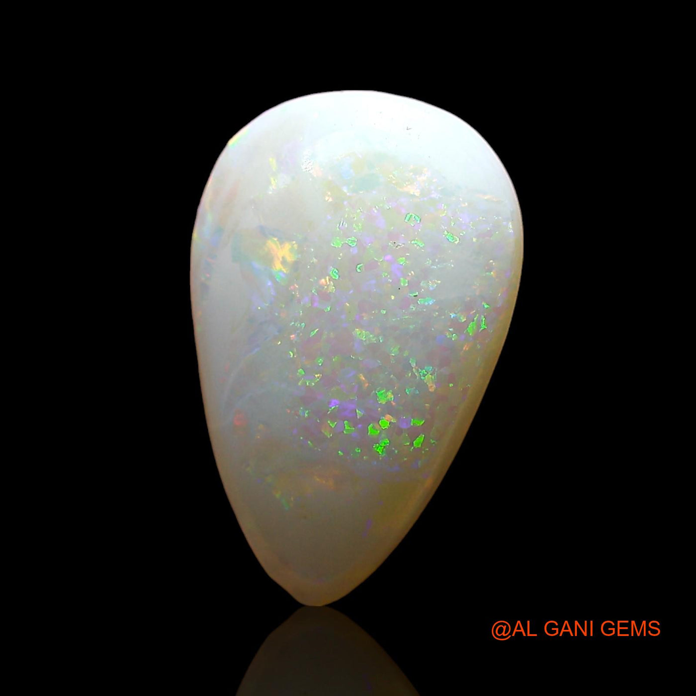2.00 Cts Natural Australian Fire Opal Loose Gemstone Pear Cabochon 13x8x3 mm AD-337