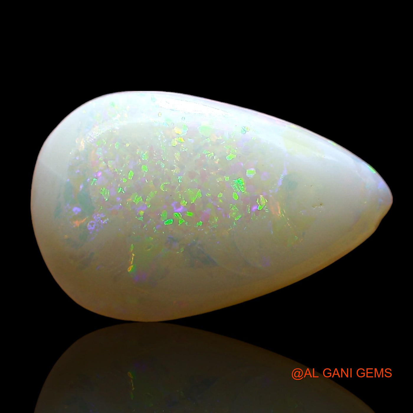 2.00 Cts Natural Australian Fire Opal Loose Gemstone Pear Cabochon 13x8x3 mm AD-337