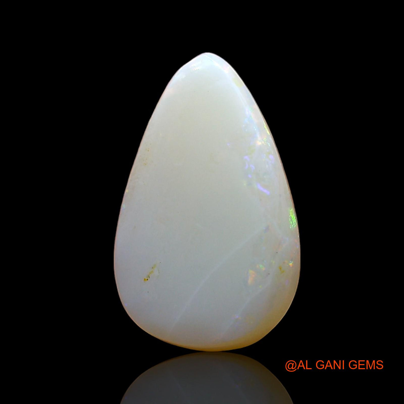 2.00 Cts Natural Australian Fire Opal Loose Gemstone Pear Cabochon 13x8x3 mm AD-337