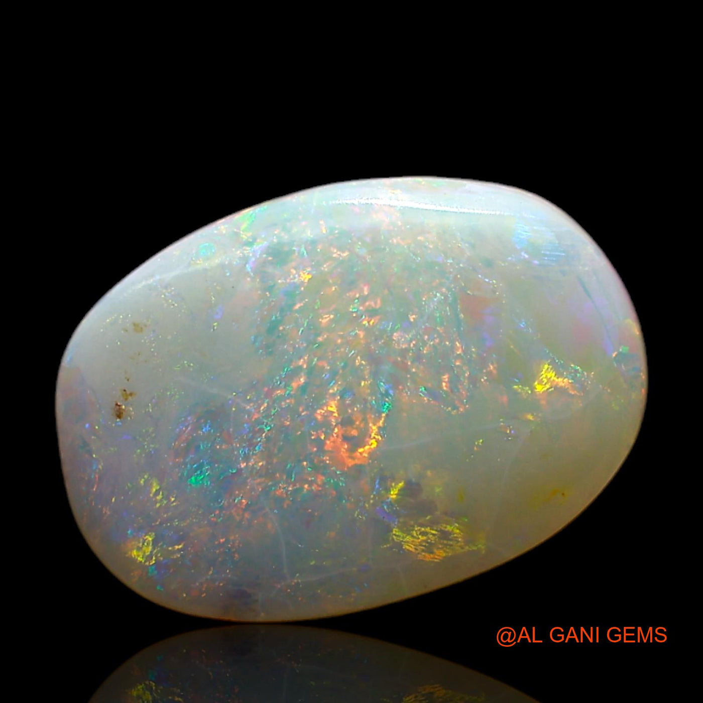3.00 Cts Natural Australian Fire Opal Loose Gemstone Oval Cabochon 15x10x3 mm AD-33