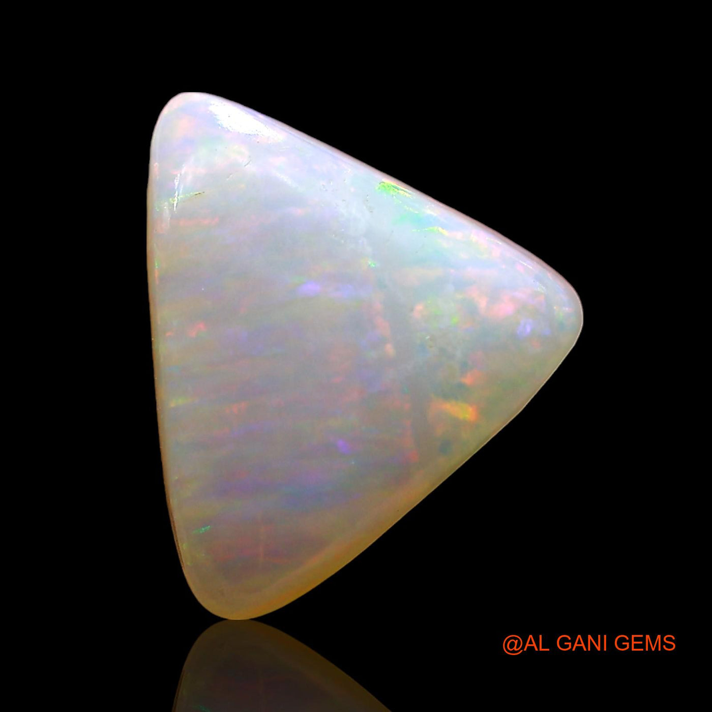 3.00 Cts Unheated Australian Fire Opal Loose Gemstone Trillion Cabochon Natural 11x10x4 mm AD-340