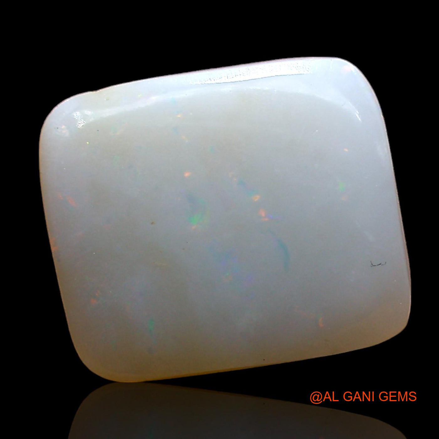 2.00 Cts Natural Australian Fire Opal Square Cabochon Loose Gemstone For Jewelry 11x10x3 mm AD-345