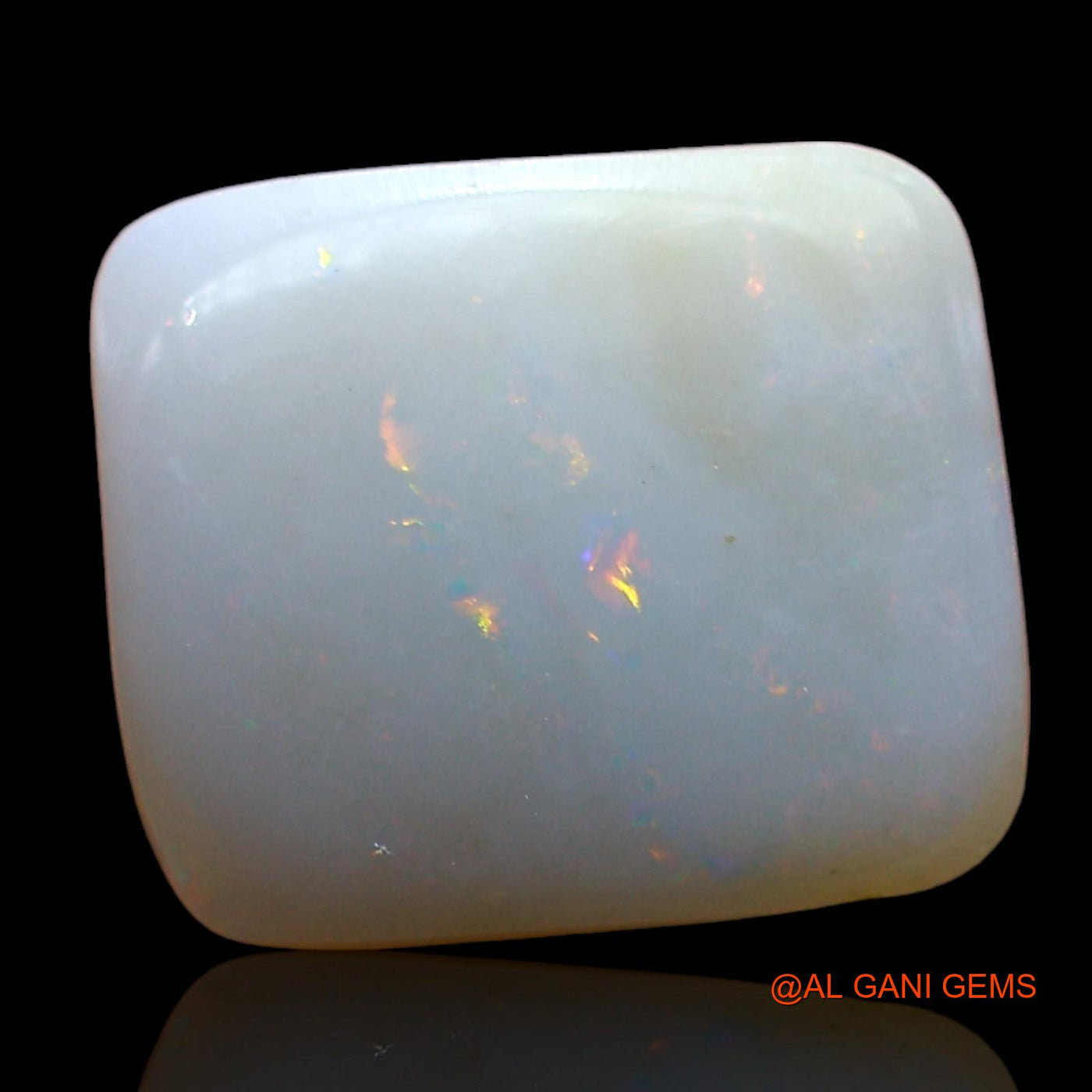 2.00 Cts Natural Australian Fire Opal Square Cabochon Loose Gemstone For Jewelry 11x10x3 mm AD-345
