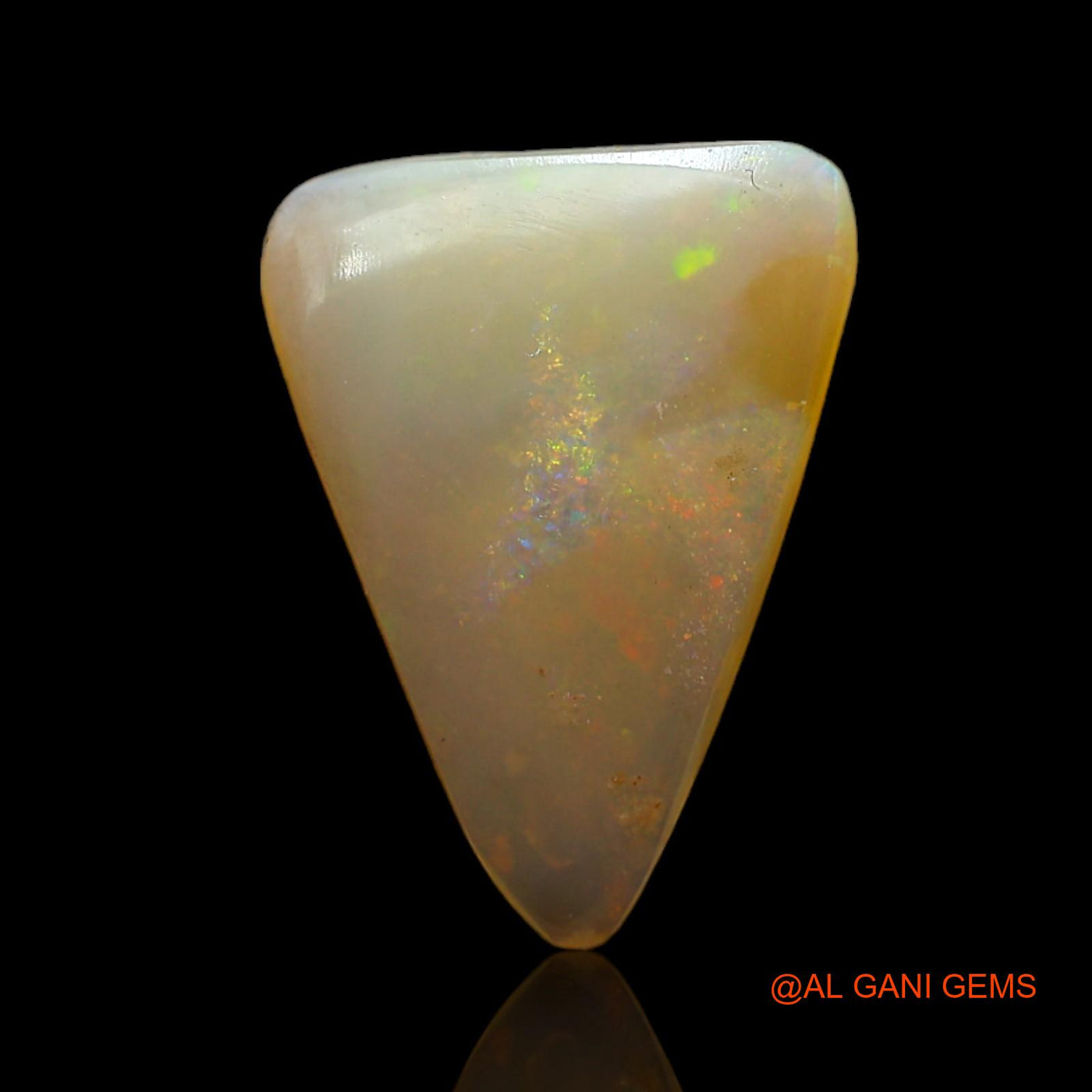 3.00 Cts Unheated Australian Fire Opal Loose Gemstone Trillion Cabochon Natural 15x11x3 mm AD-34