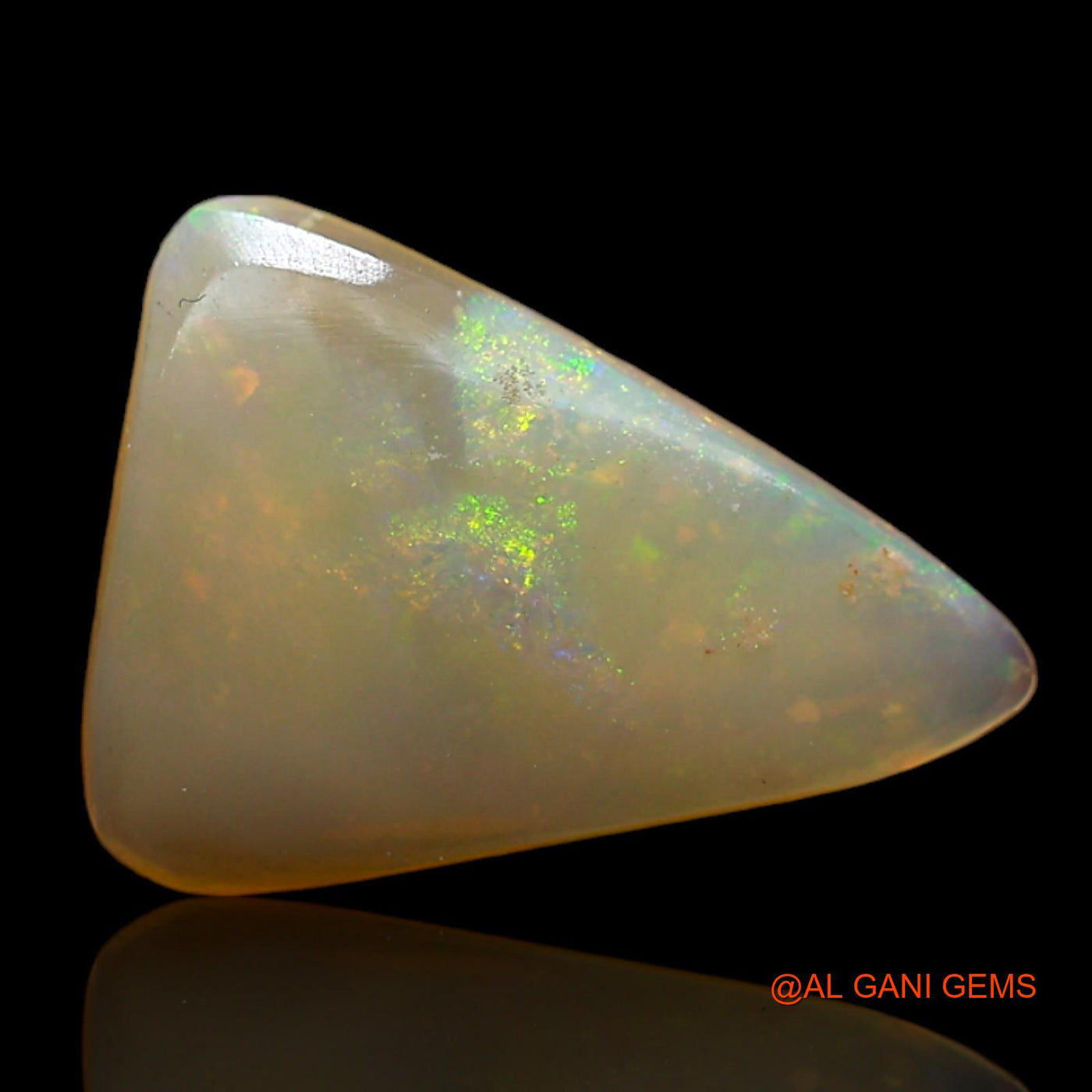 3.00 Cts Unheated Australian Fire Opal Loose Gemstone Trillion Cabochon Natural 15x11x3 mm AD-34