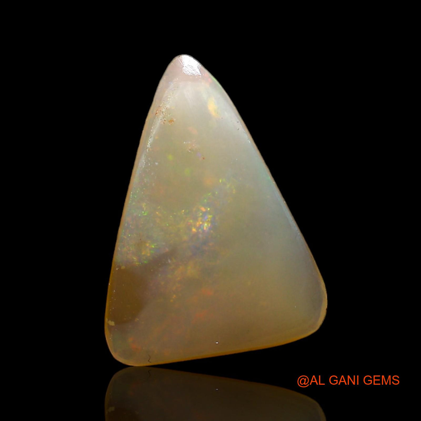 3.00 Cts Unheated Australian Fire Opal Loose Gemstone Trillion Cabochon Natural 15x11x3 mm AD-34