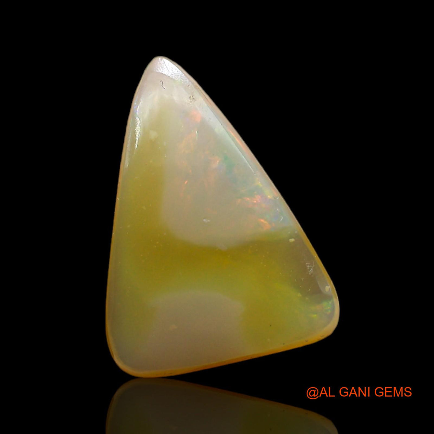 3.00 Cts Unheated Australian Fire Opal Loose Gemstone Trillion Cabochon Natural 15x11x3 mm AD-34