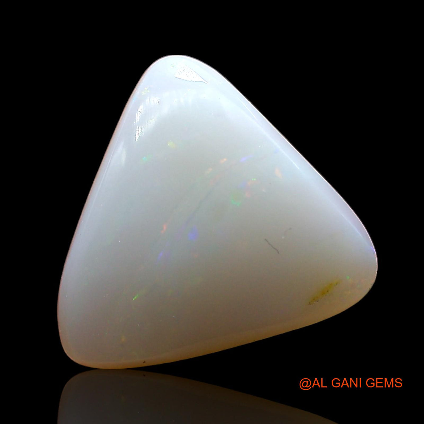 Natural Fire Opal Gemstone 2.00 Cts Loose Trillion Cabochon From Australia 11x11x4 mm AD-350