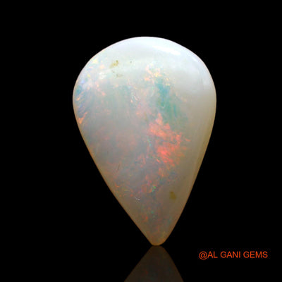4.00 Cts Natural Australian Fire Opal Loose Gemstone Pear Cabochon 16x11x4 mm AD-35