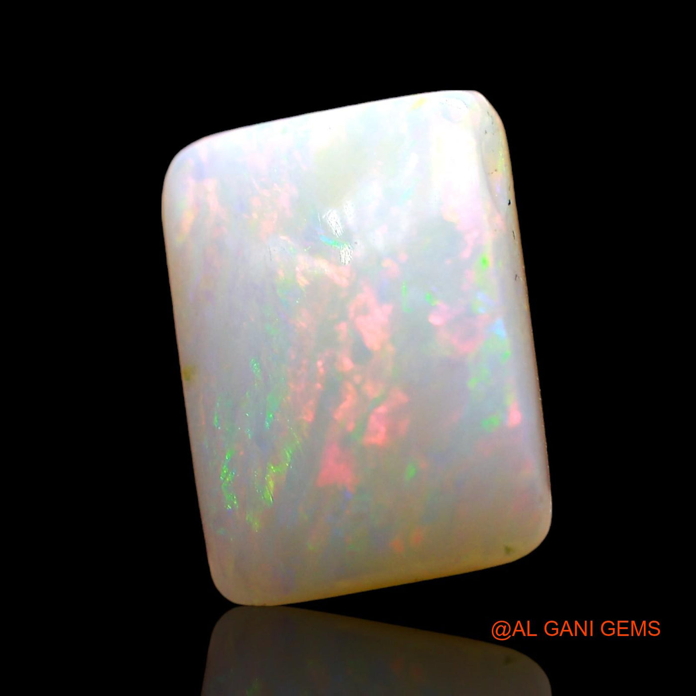 Natural Untreated Fire Opal Loose Gemstone Square Cabochon From Australia 2.00 Cts 11x8x3 mm AD-360