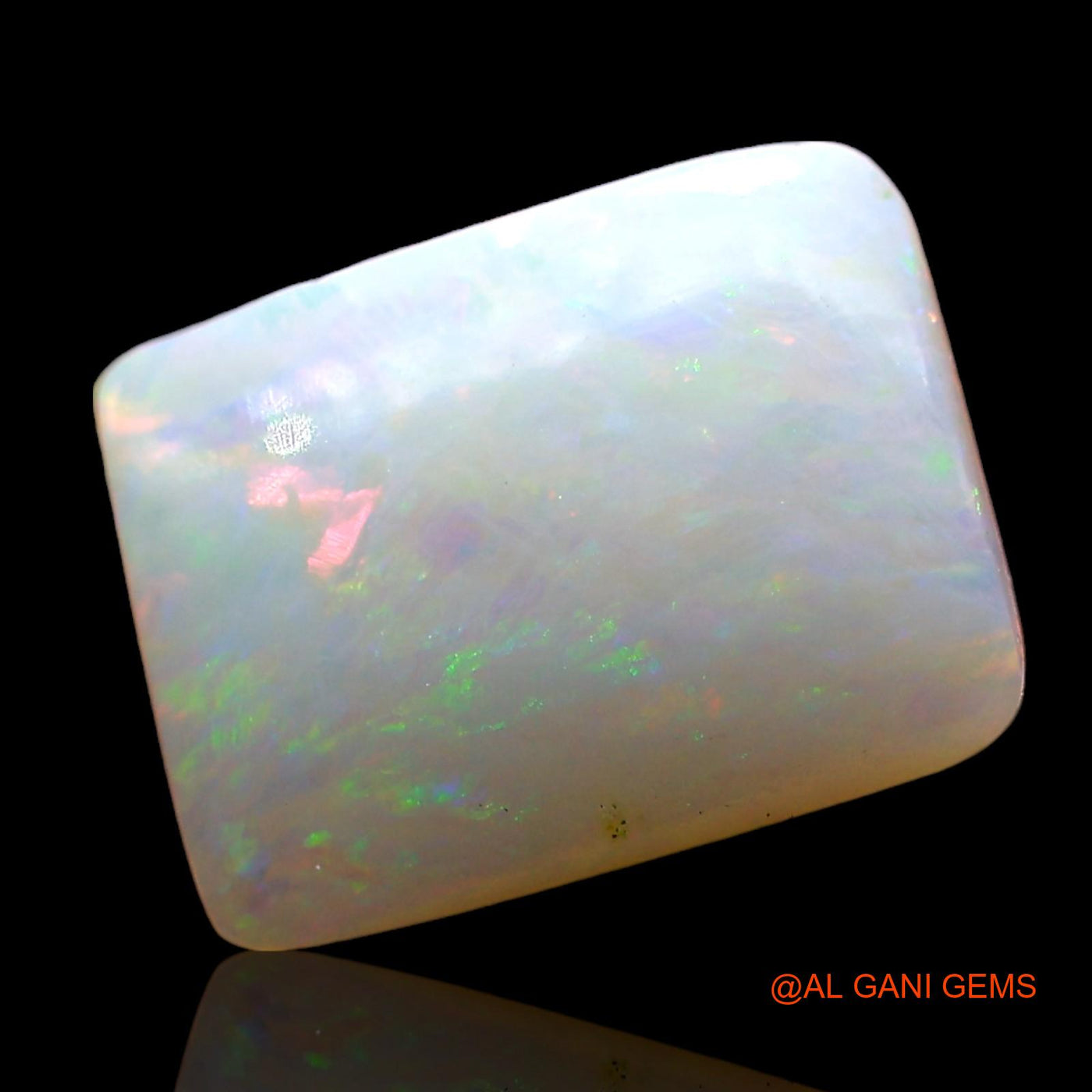 Natural Untreated Fire Opal Loose Gemstone Square Cabochon From Australia 2.00 Cts 11x8x3 mm AD-360