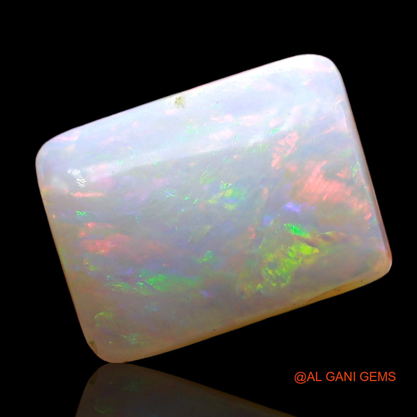Natural Untreated Fire Opal Loose Gemstone Square Cabochon From Australia 2.00 Cts 11x8x3 mm AD-360