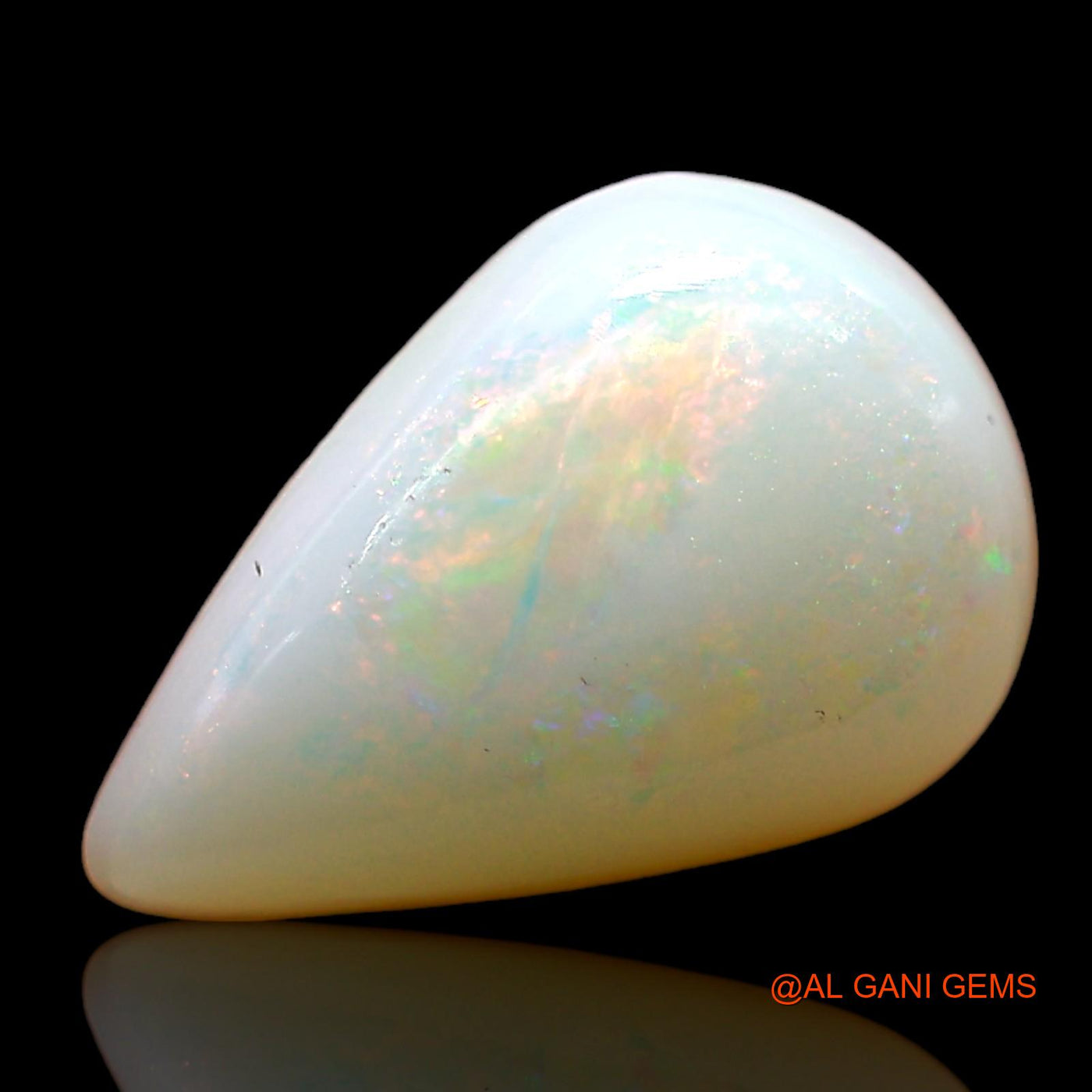 3.00 Cts Unheated Australian Fire Opal Loose Gemstone Pear Cabochon Natural 13x9x5 mm AD-361