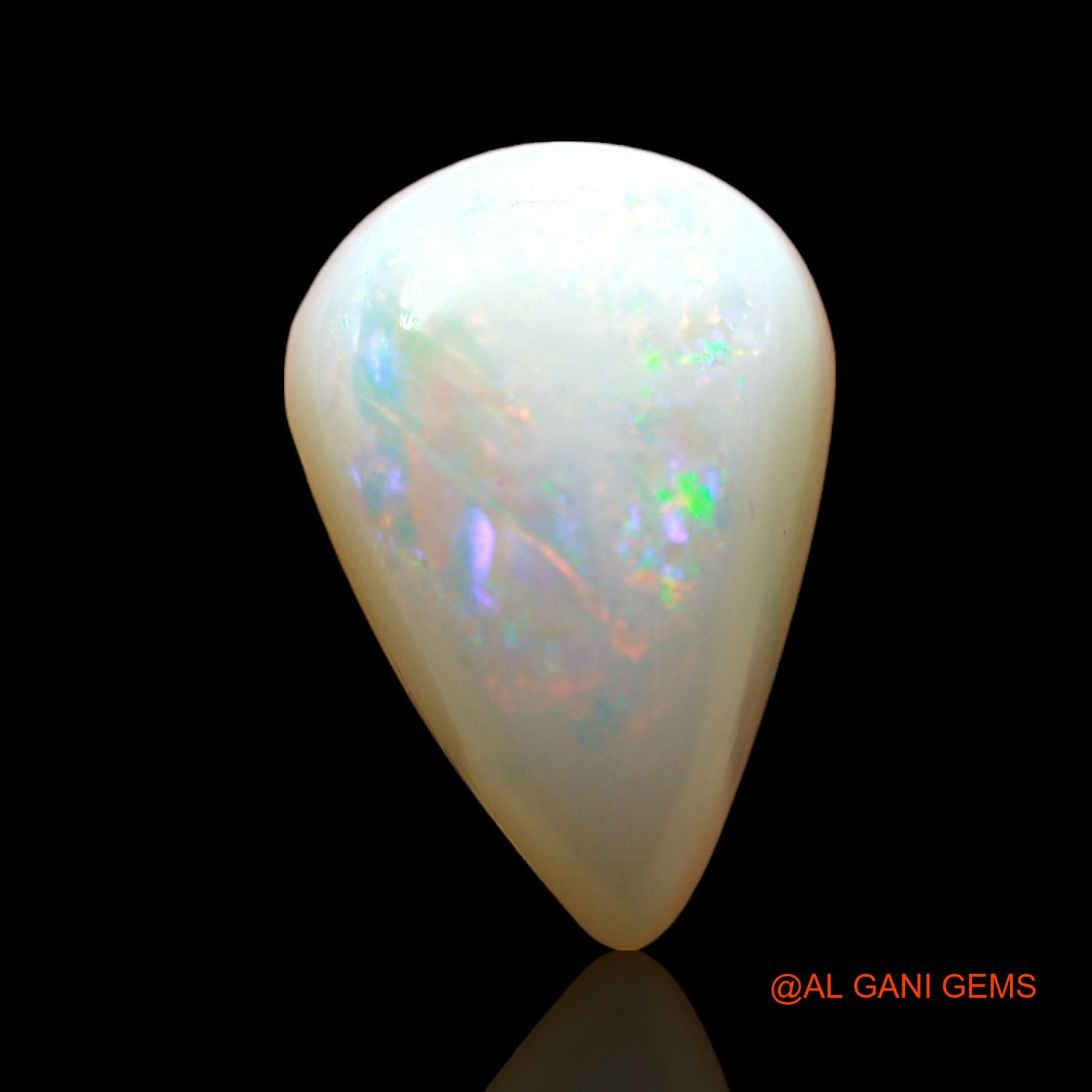 3.00 Cts Unheated Australian Fire Opal Loose Gemstone Pear Cabochon Natural 13x9x5 mm AD-361
